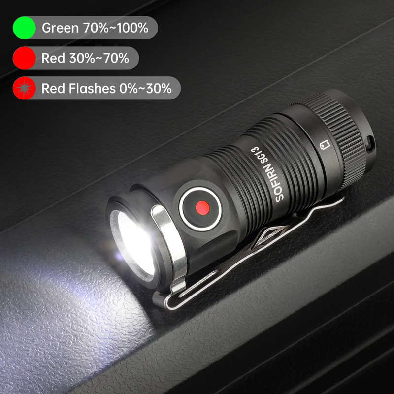Sofirn SC13 1300 Lumen 217m Throw Rechargeable EDC Keychain Flashlight
