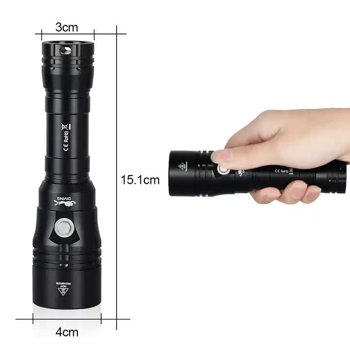 Wurkkos DL20R 3200 Lumen 249m Throw Rechargeable Diving Flashlight with 18650 Battery