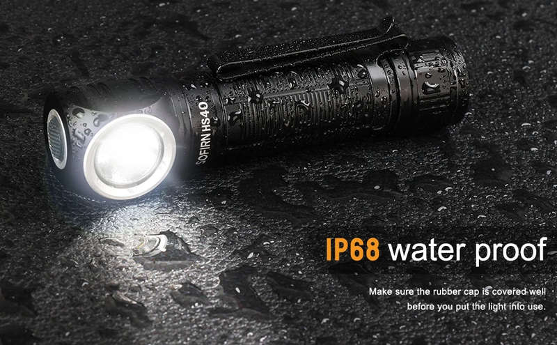 Sofirn HS40 2000 Lumen 175m Throw Rechargeable Headlamp with 18650 Battery