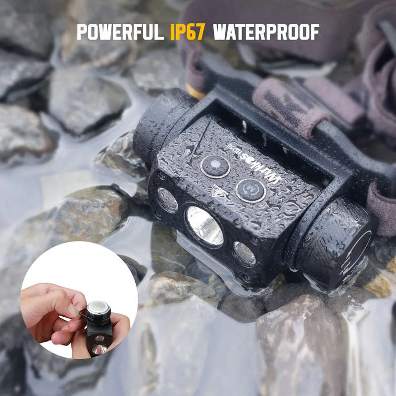 Wurkkos HD50 4000 Lumen 239m Throw Rechargeable Headlamp with 21700 Battery