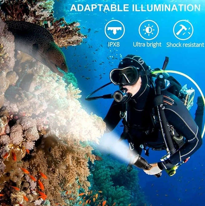 Wurkkos DL30 3600 Lumen 219m Throw Rechargeable Diving Flashlight with 21700 Battery