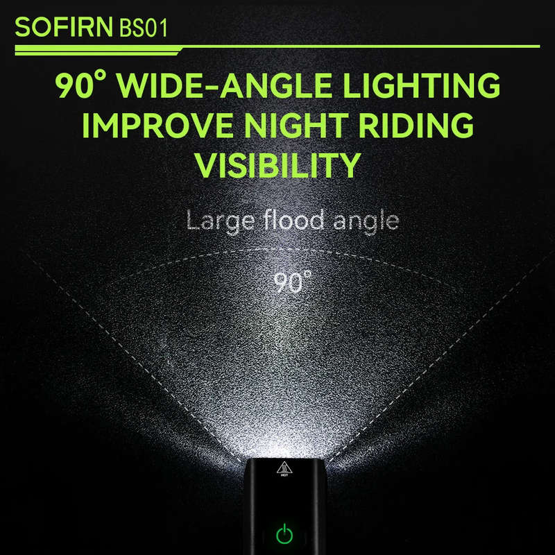 Sofirn BS01 2000 Lumen 277m Throw Rechargeable Bike Light with 21700 Battery and Powerbank