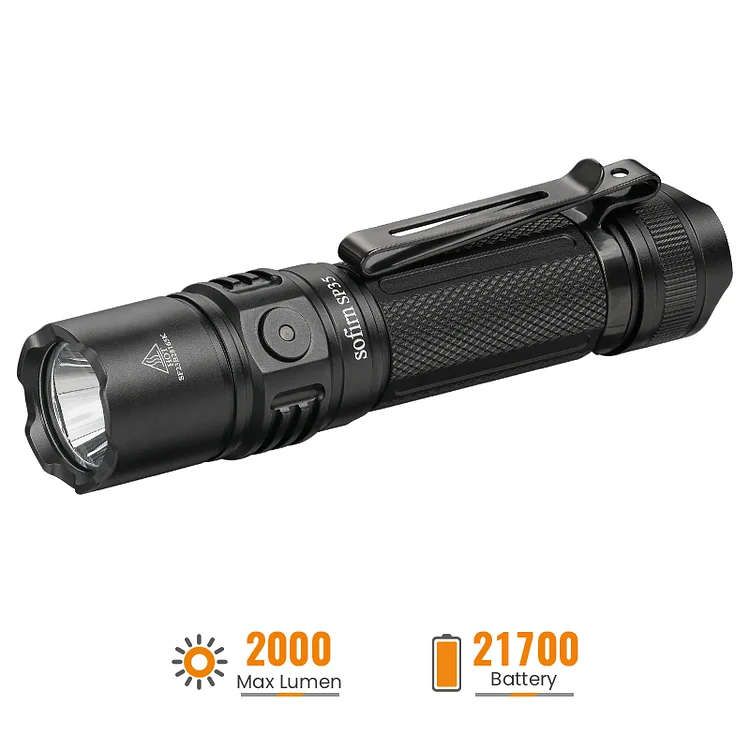 Sofirn SP35 2000 Lumen 332m Throw Rechargeable Flashlight with 21700 Battery
