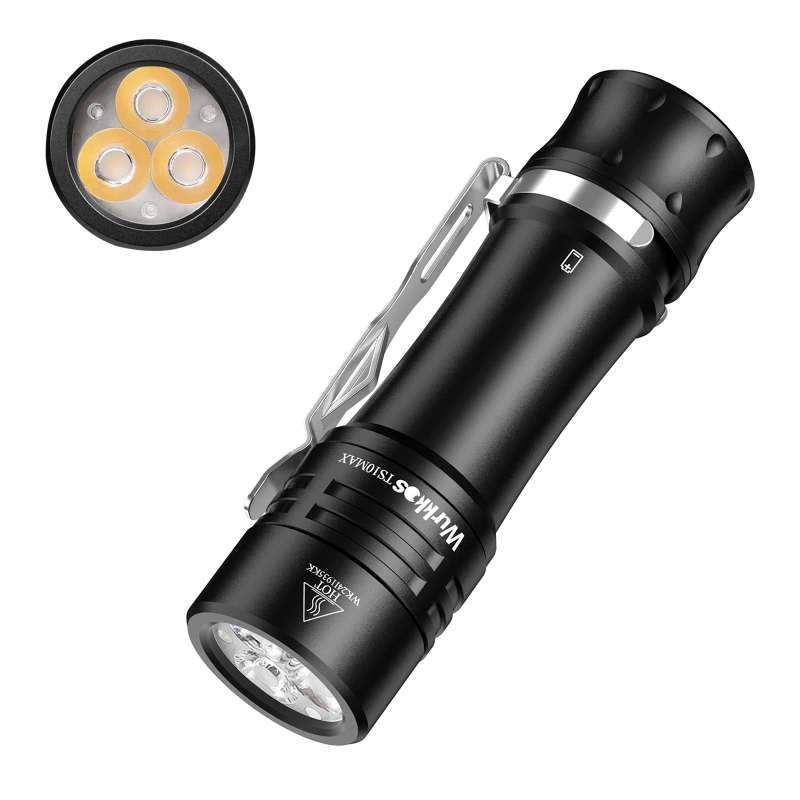Wurkkos TS10 Max 2500 Lumen 157m Throw Rechargeable Flashlight with 18650 Battery