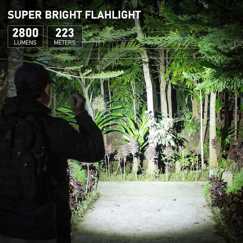 Sofirn SC28 2800 Lumen 223m Throw Rechargeable Flashlight with 21700 Battery