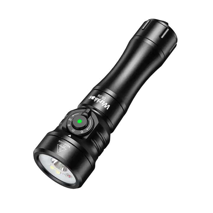 Wurkkos DL08 3600 Lumen 274m Throw Rechargeable Diving Flashlight with 21700 Battery