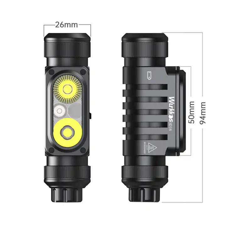 Wurkkos HD16 2500 Lumen 297m Throw Rechargeable Headlamp with 18650 Battery