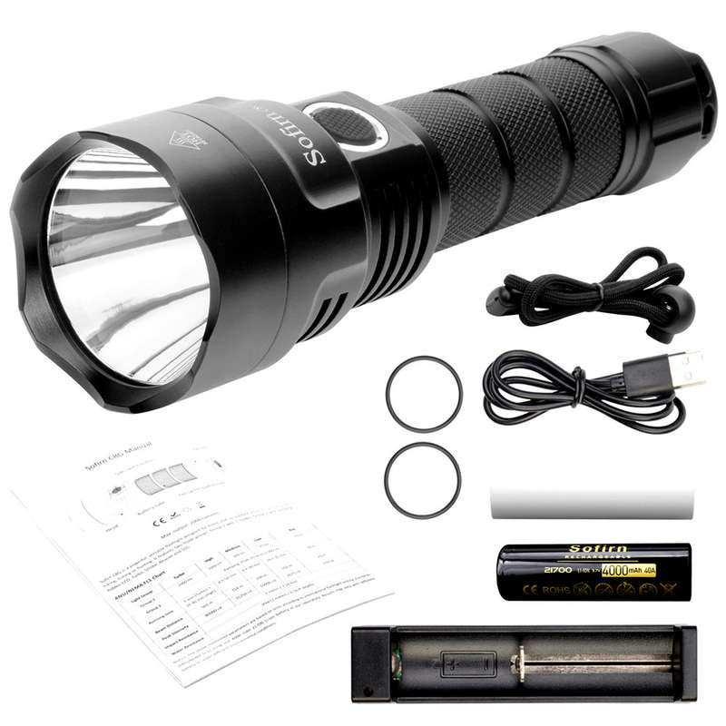 Sofirn C8G 2000 Lumen 565m Throw Rechargeable Flashlight with 21700 Battery
