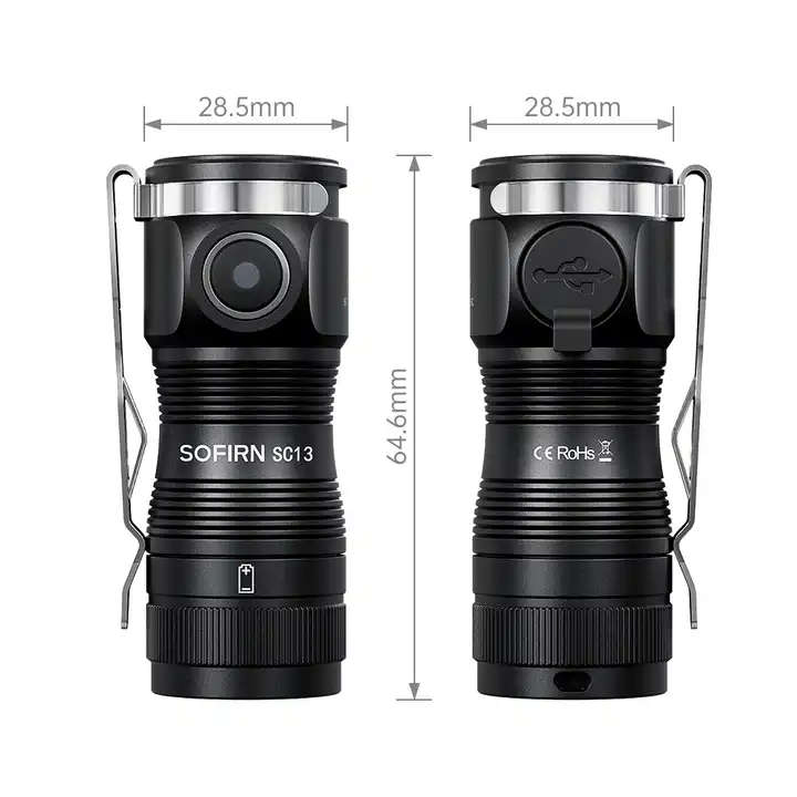Sofirn SC13 1300 Lumen 217m Throw Rechargeable EDC Keychain Flashlight