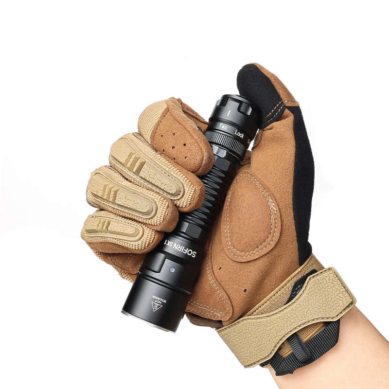 Sofirn SK1 1300 Lumen 350m Throw Rechargeable Tactical Flashlight with 18650 Battery