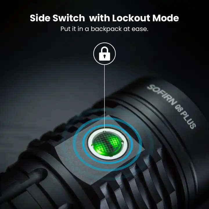 Sofirn Q8 Plus 16000 Lumen 554m Throw Rechargeable Flashlight with 3x 21700 Batteries