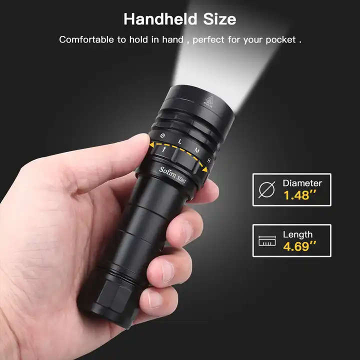 Sofirn SD05 3000 Lumen 270m Throw Rechargeable Diving Flashlight with 21700 Battery