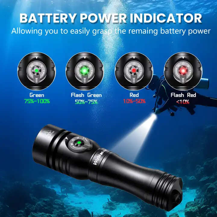Wurkkos DL02 3000 Lumen 480m Throw Rechargeable Diving Flashlight with 21700 Battery
