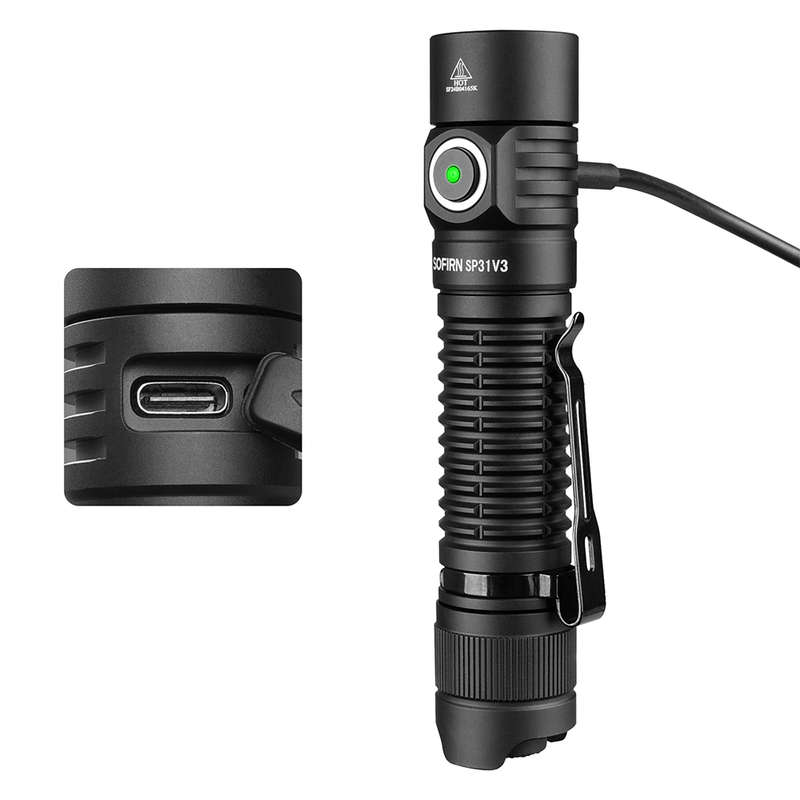 Sofirn SP31V3 2000 Lumen 269m Throw Rechargeable Flashlight with 18650 Battery