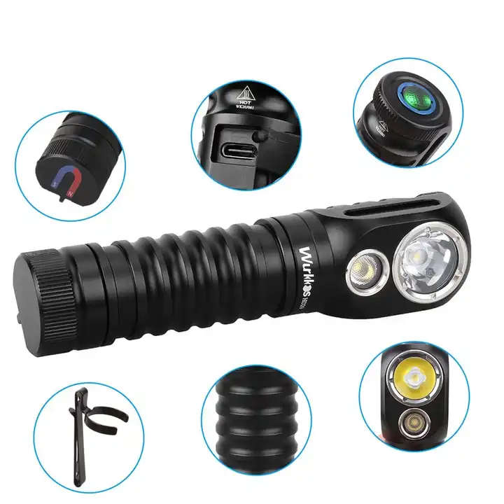 Wurkkos HD20 2000 Lumen 144m Throw Rechargeable Headlamp with Battery