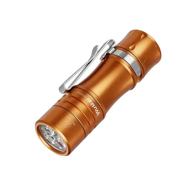 Wurkkos TS10 V2 1400 Lumen 130m Throw Rechargeable Mini Flashlight with 14500 Battery
