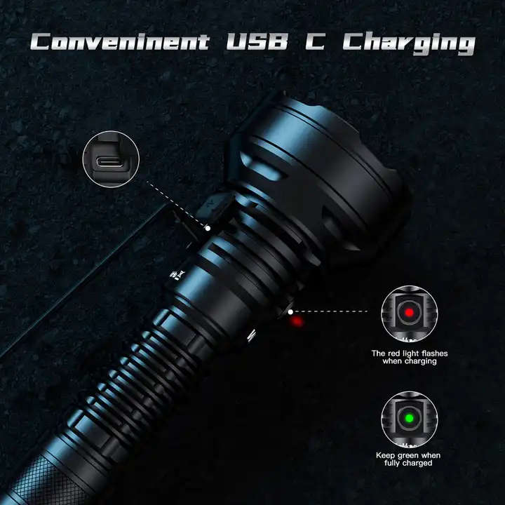 Wurkkos TD01C 1800 Lumen 1000m Throw Rechargeable Tactical Flashlight with 21700 Battery
