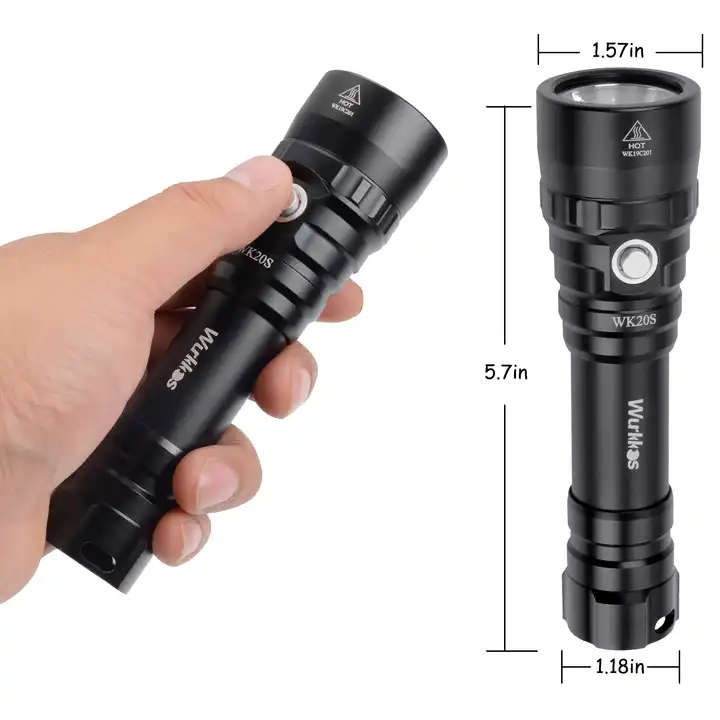 Wurkkos WK20S 2000 Lumen 363m Throw Rechargeable Diving Flashlight with 18650 Battery