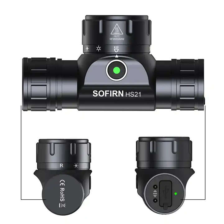 Sofirn HS21 2200 Lumen 230m Throw Rechargeable Headlamp with 18650 Battery