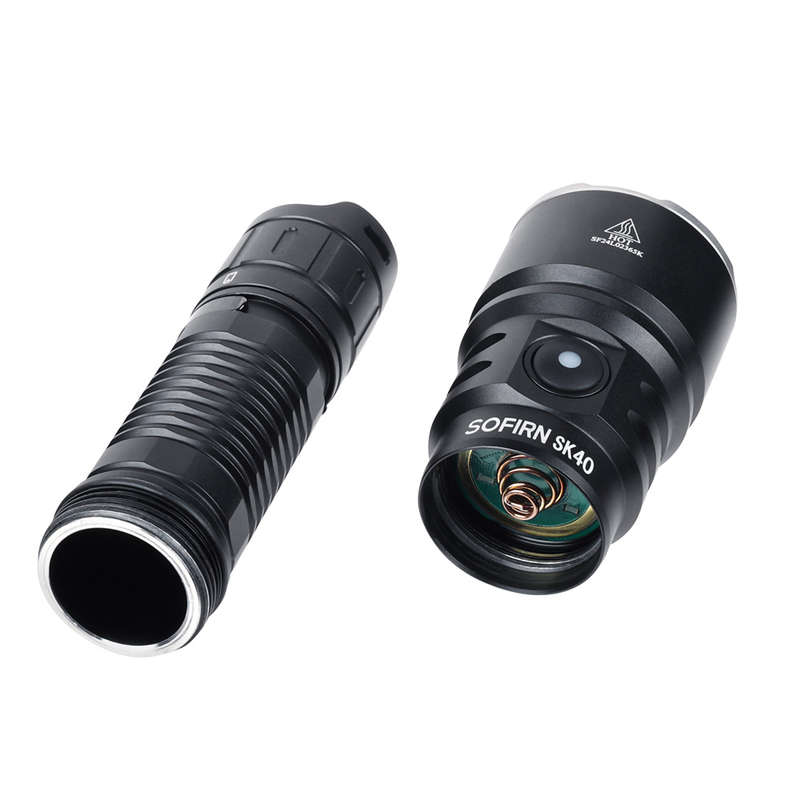 Sofirn SK40 3200 Lumen 580m Throw Rechargeable Tactical Flashlight with 21700 Battery