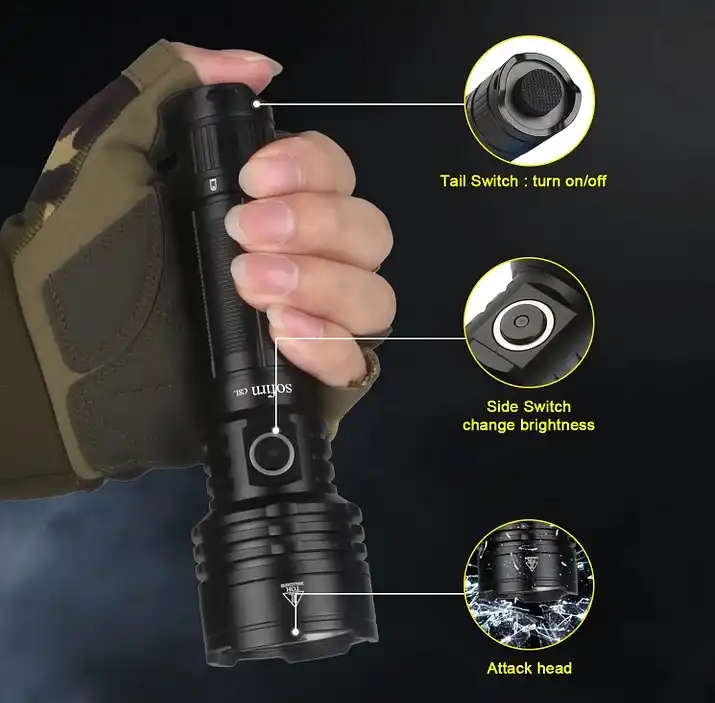 Sofirn C8L 3100 Lumen 531m Throw Rechargeable Flashlight with 21700 Battery