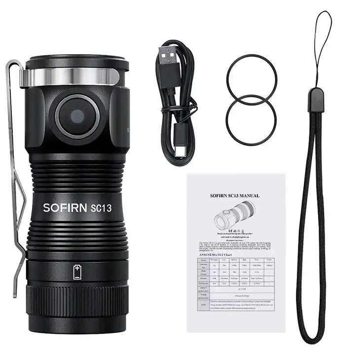 Sofirn SC13 1300 Lumen 217m Throw Rechargeable EDC Keychain Flashlight
