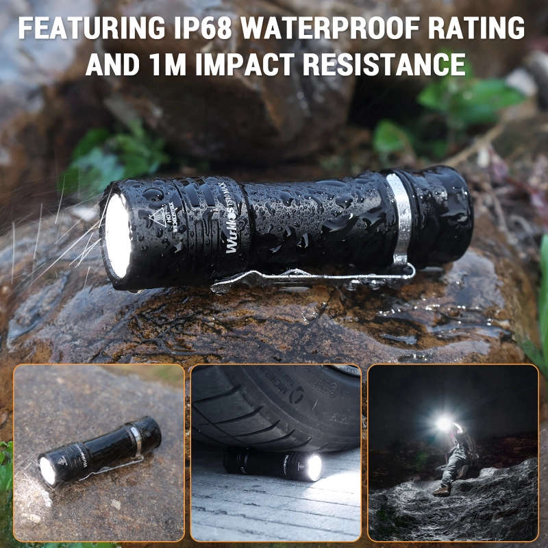 Wurkkos TS10 Max 2500 Lumen 157m Throw Rechargeable Flashlight with 18650 Battery