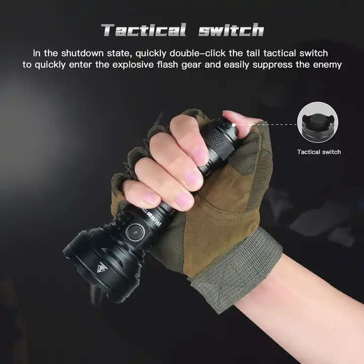 Wurkkos TD01C 1800 Lumen 1000m Throw Rechargeable Tactical Flashlight with 21700 Battery