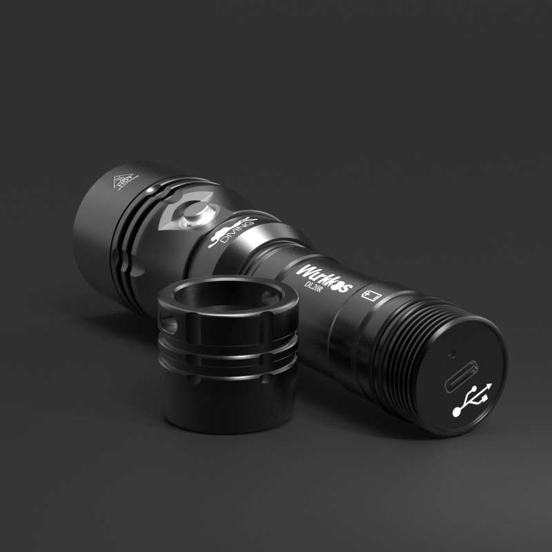 Wurkkos DL20R 3200 Lumen 249m Throw Rechargeable Diving Flashlight with 18650 Battery