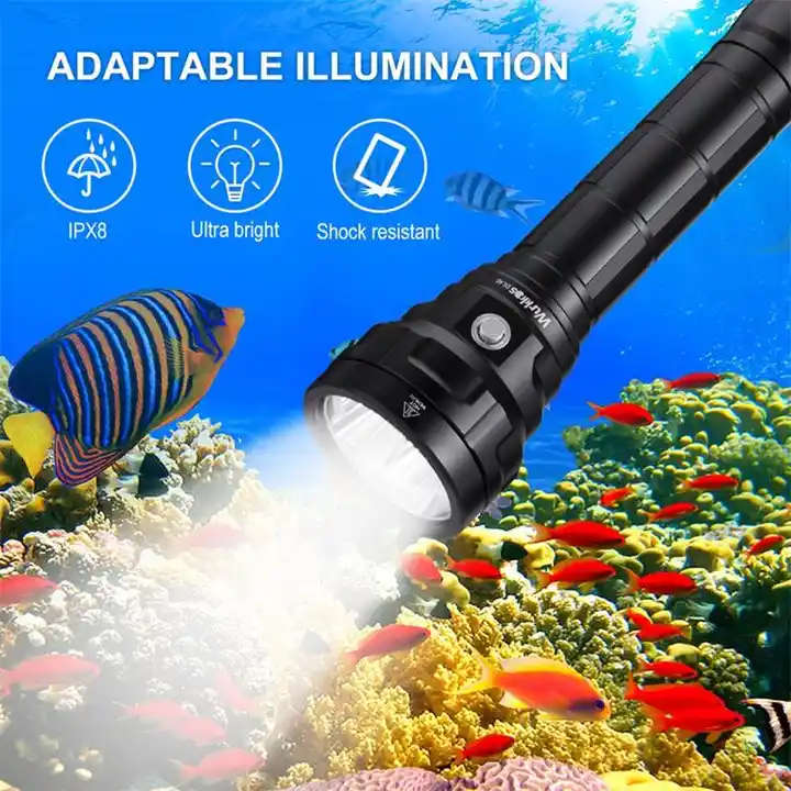 Wurkkos DL40 5000 Lumen 400m Throw Rechargeable Diving Flashlight with 2x 26650