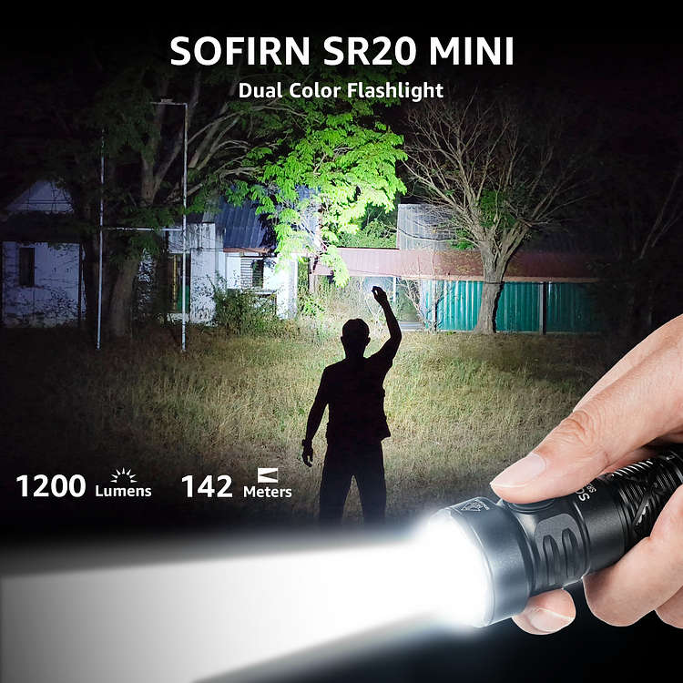 Sofirn SR20 Mini 1200 Lumen 142m Throw Rechargeable EDC Flashlight