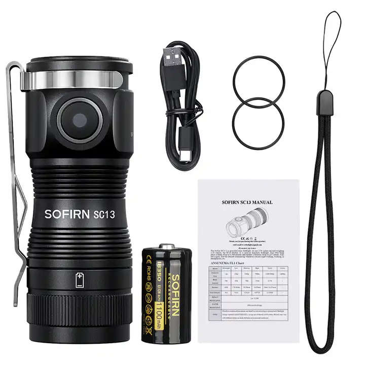 Sofirn SC13 1300 Lumen 217m Throw Rechargeable EDC Keychain Flashlight