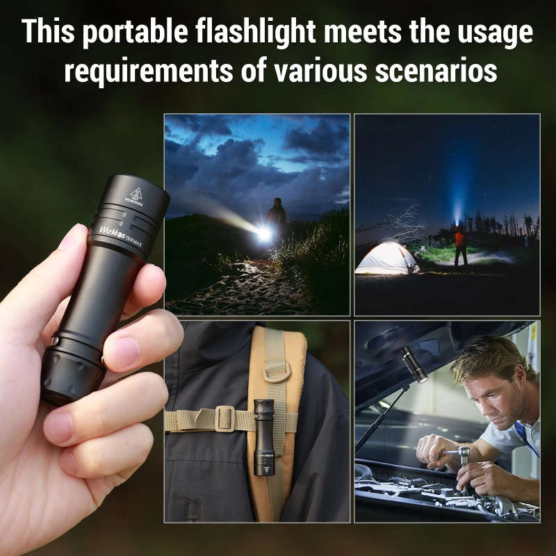 Wurkkos TS10 Max 2500 Lumen 157m Throw Rechargeable Flashlight with 18650 Battery