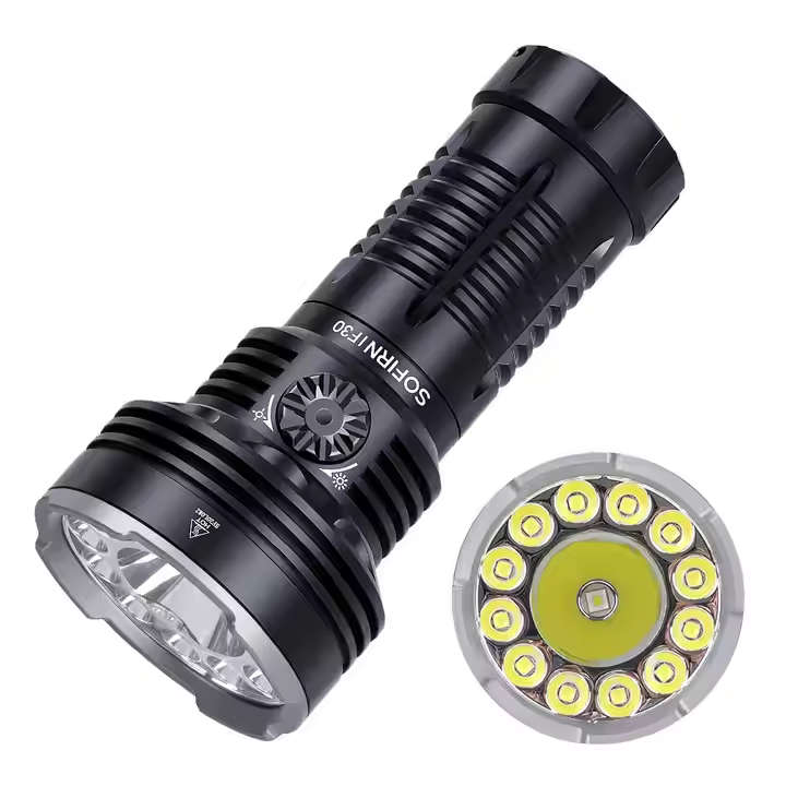 Sofirn IF30 12000 Lumen 685m Throw Rechargeable Flashlight with 32650 Battery
