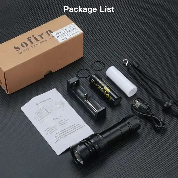 Sofirn SD05 3000 Lumen 270m Throw Rechargeable Diving Flashlight with 21700 Battery
