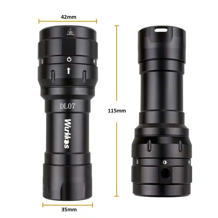 Wurkkos DL07 4180 Lumen +1000mW UV 77m Throw Rechargeable Diving Flashlight with 26650