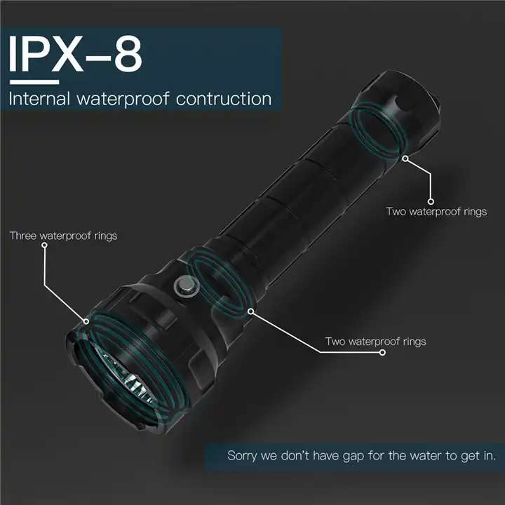 Wurkkos DL70 13000 Lumen 505m Throw Rechargeable Diving Flashlight with 2x 26650