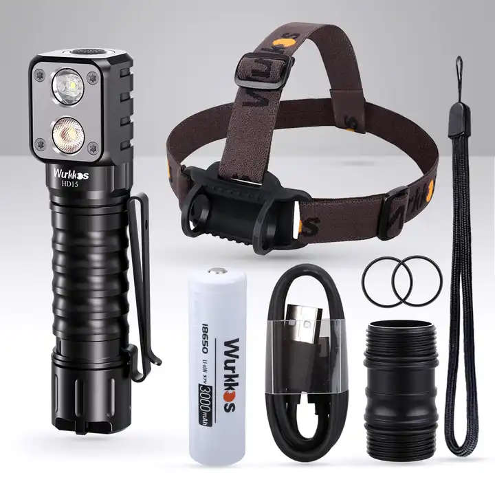 Wurkkos HD15 2000 Lumen 151m Throw Rechargeable Headlamp with 18650 Battery