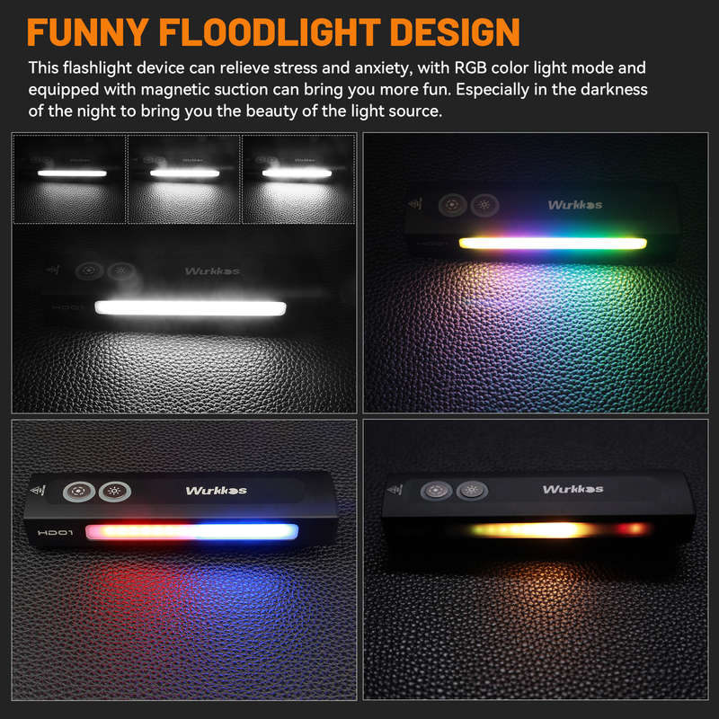 Wurkkos HD01 1200 Lumen 157m Throw Rechargeable EDC Flashlight with Built-in Battery
