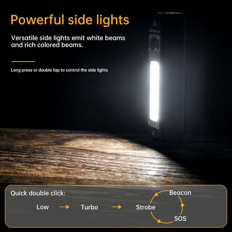 Sofirn IF23 4000 Lumen 247m Throw Rechargeable Flashlight with 21700 Battery