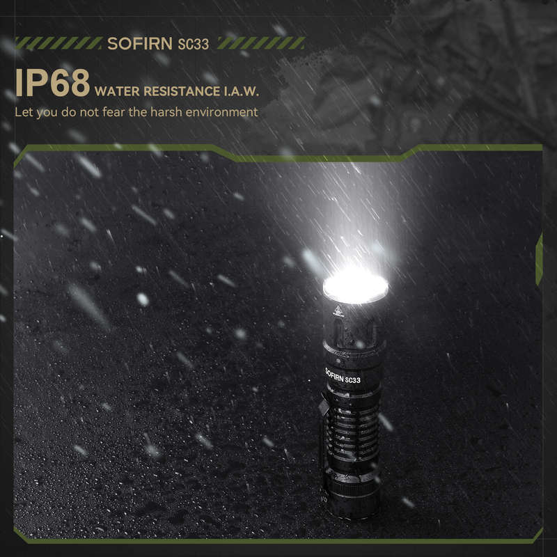 Sofirn SC33 5200 Lumen 327m Throw Rechargeable Flashlight with 21700 Battery