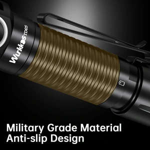 Wurkkos TD05 1800 Lumen 373m Throw Rechargeable Tactical Flashlight with 18650 Battery