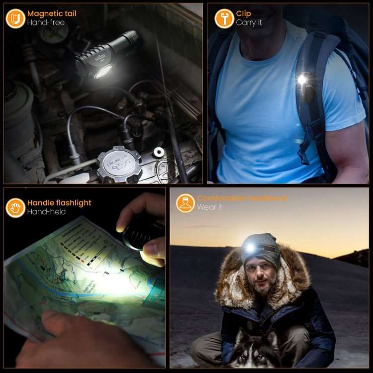 Sofirn HS10 1100 Lumen 129m Throw Rechargeable Headlamp with 18650 Battery