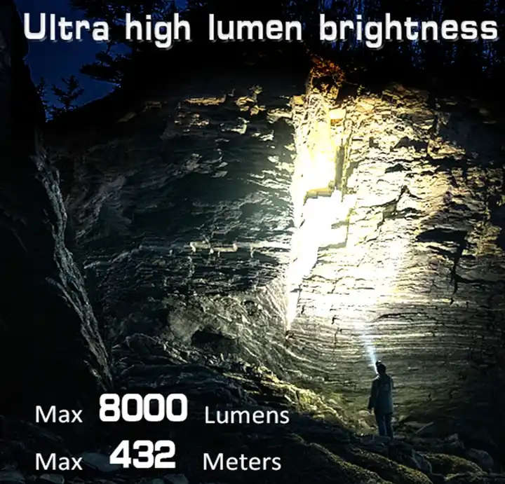 Sofirn SP36 Pro 8000 Lumen 450m Throw Rechargeable Flashlight with 3x 18650 Batteries