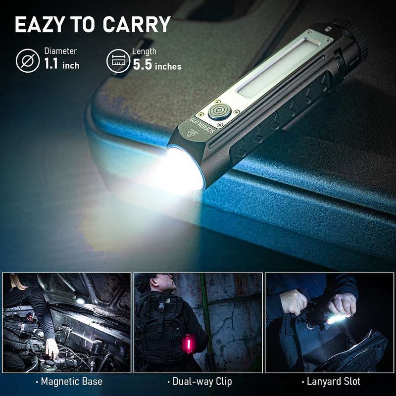 Sofirn IF23 4000 Lumen 247m Throw Rechargeable Flashlight with 21700 Battery