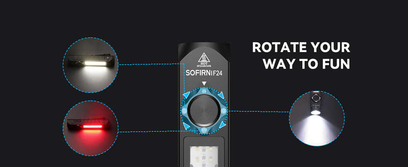 Sofirn IF24 2000 Lumen 251m Throw Rechargeable Flashlight with 18650 Battery