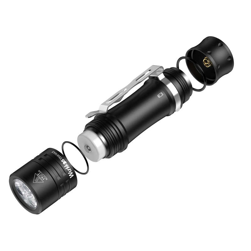Wurkkos TS10 Max 2500 Lumen 157m Throw Rechargeable Flashlight with 18650 Battery