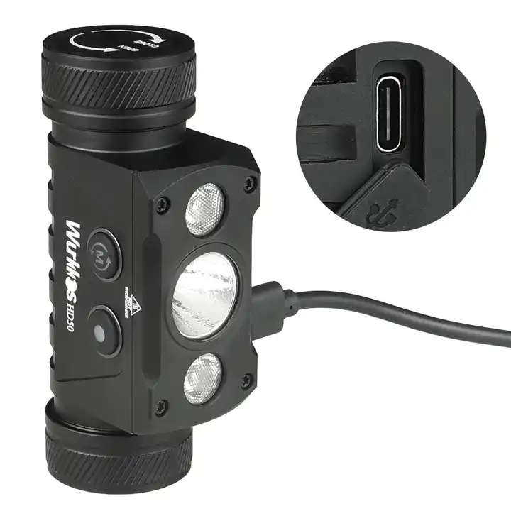 Wurkkos HD50 4000 Lumen 239m Throw Rechargeable Headlamp with 21700 Battery