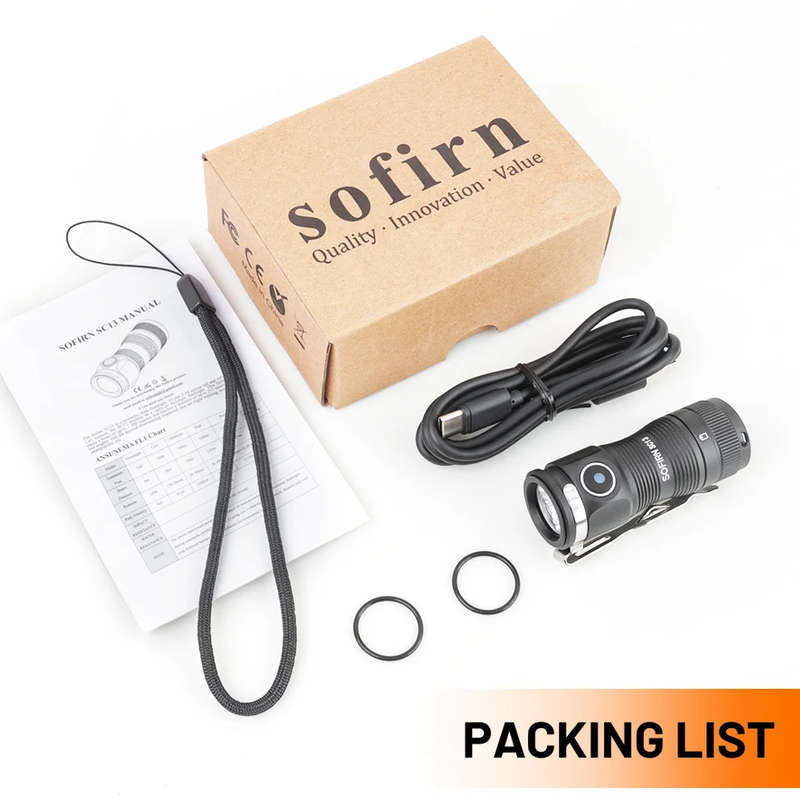 Sofirn SC13 1300 Lumen 217m Throw Rechargeable EDC Keychain Flashlight