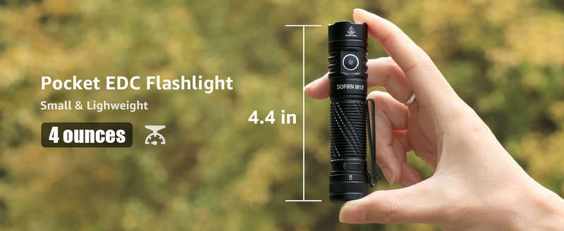 Sofirn SR12 1450 Lumen 130m Throw Rechargeable Flashlight with 18650 Battery
